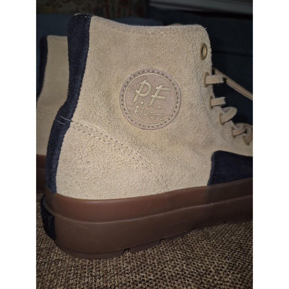 P.F. Flyers Men’s Suede Ankle Bootie Lace-Up Colorblock Beige/Blue/Brown 5.5 - Picture 5 of 8